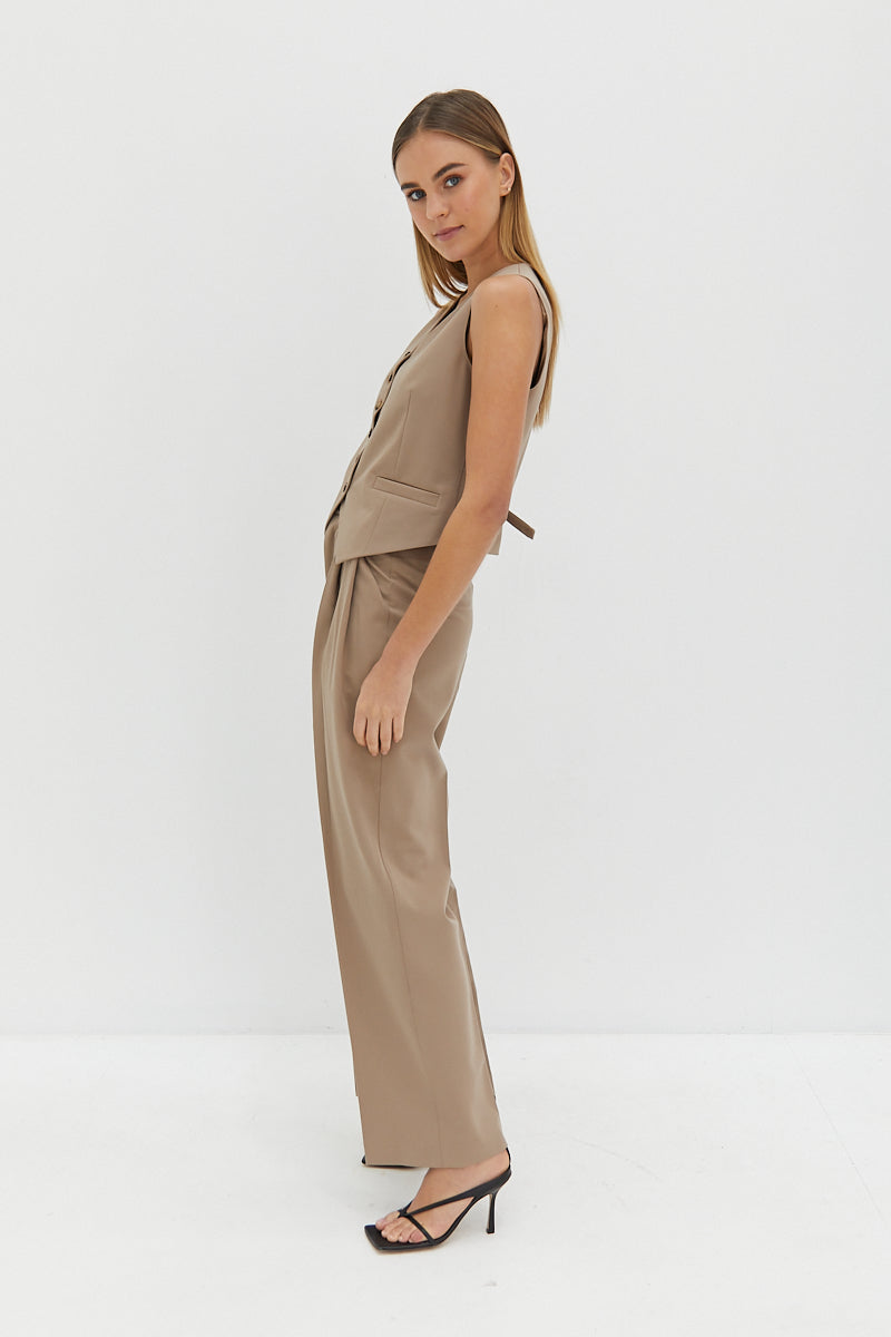 Alfie Trouser Pants - Tan