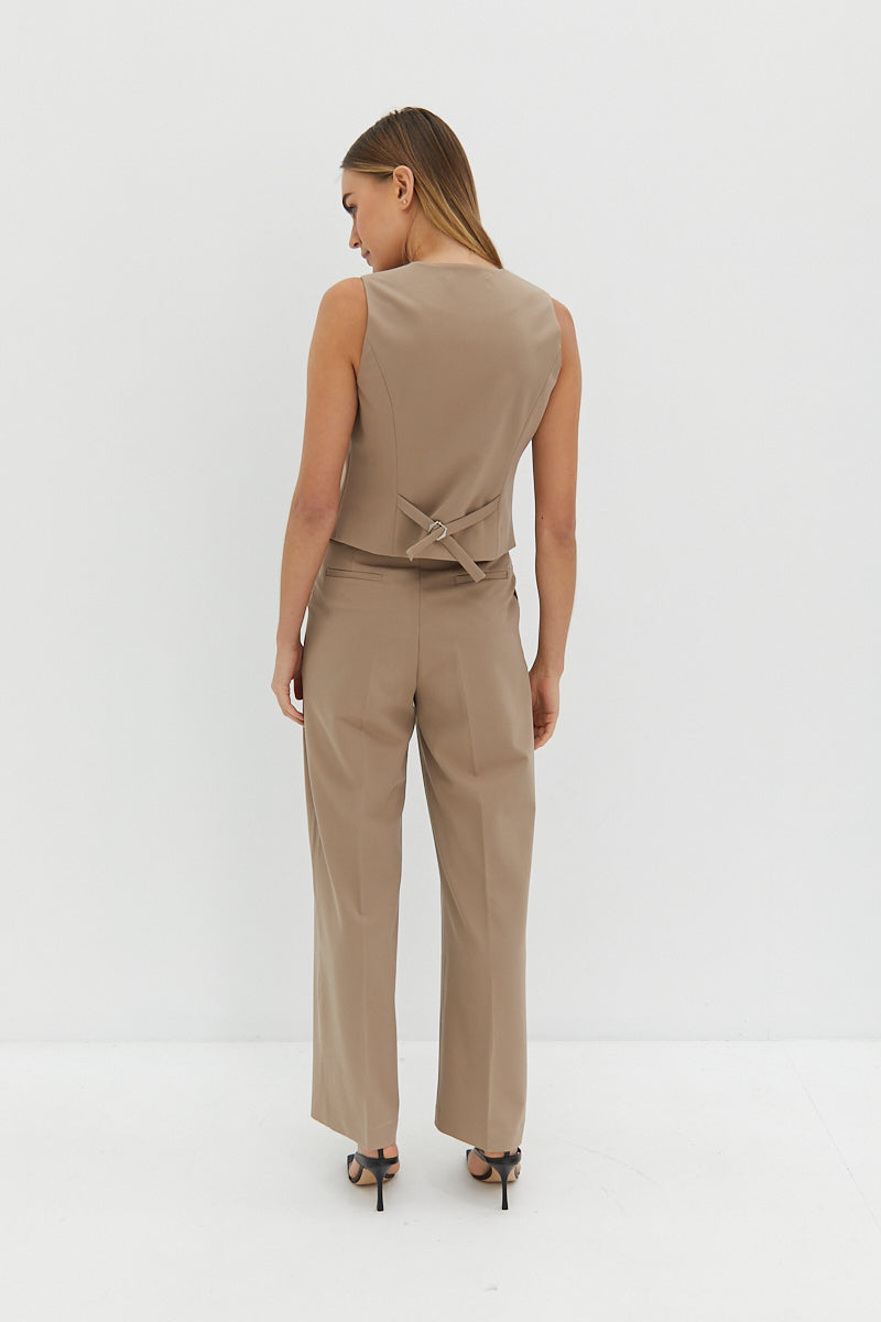 Alfie Trouser Pants - Tan