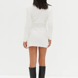 Collared Shirt Dress - White