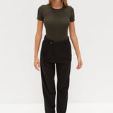 Knit October Short Sleeve Bodysuit - Khaki Green