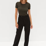 Knit October Short Sleeve Bodysuit - Khaki Green