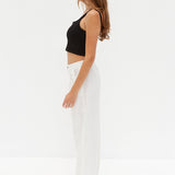 Pinstripe Pants - White