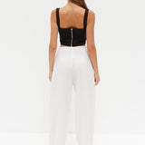 Pinstripe Pants - White