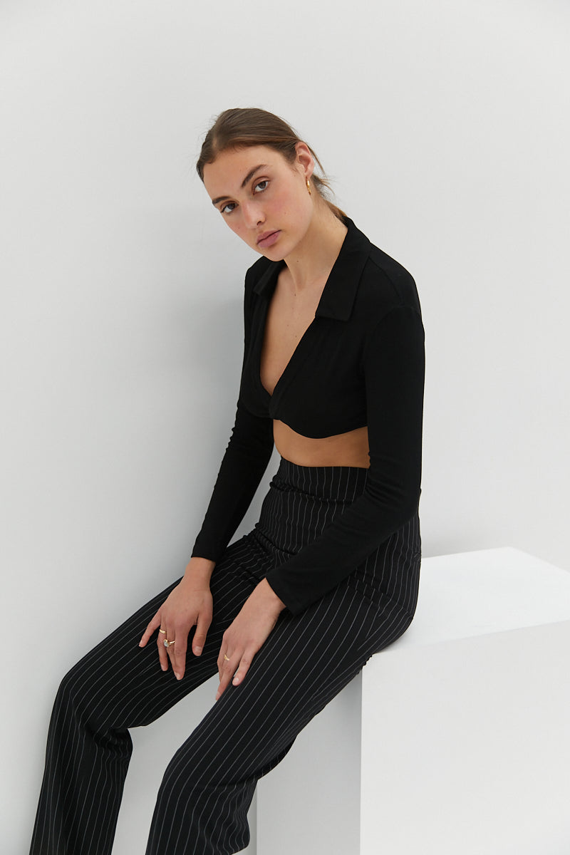 Antonio Crop Top - Black