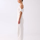 Rina Drape Top - White