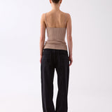 Luna Lace Trim Cami - Oat