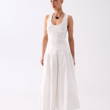 Isadora Midi Skirt - White