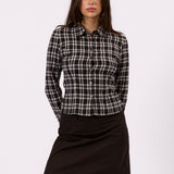 Margot Check Shirt - Black
