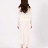 Noa Lace Long Sleeve Top - White