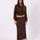 Clara Knit Cardigan - Brown
