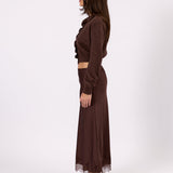 Clara Knit Cardigan - Brown