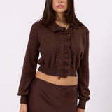 Clara Knit Cardigan - Brown