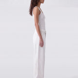 Lace Trim Tank White - side view
