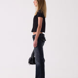 Colette Puff Sleeve Blouse in Black – side view