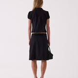 Colette Midi Skirt in Black – back view