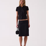 Colette Midi Skirt in Black – side view