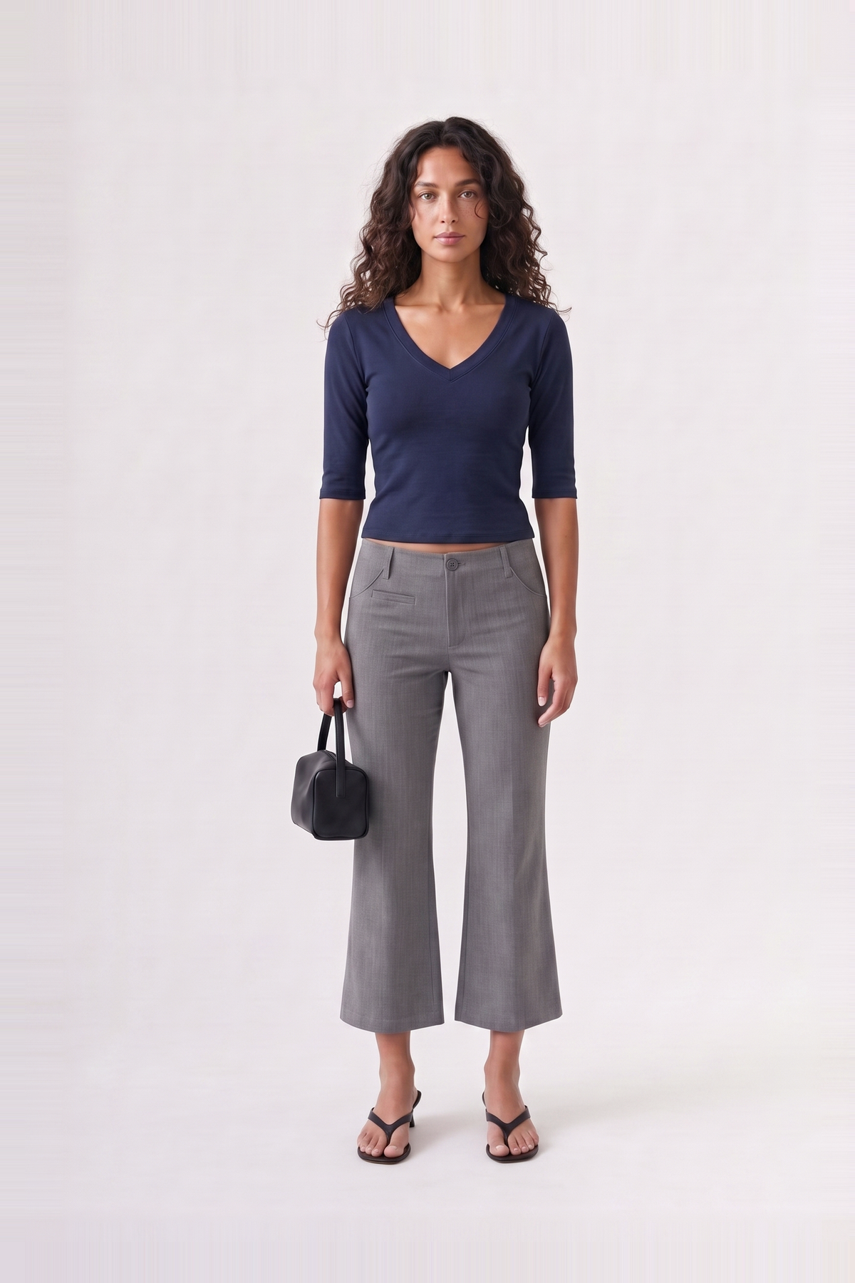 Tess Top in Navy – front view