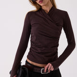 Raya Wide Belt in Brown – side view