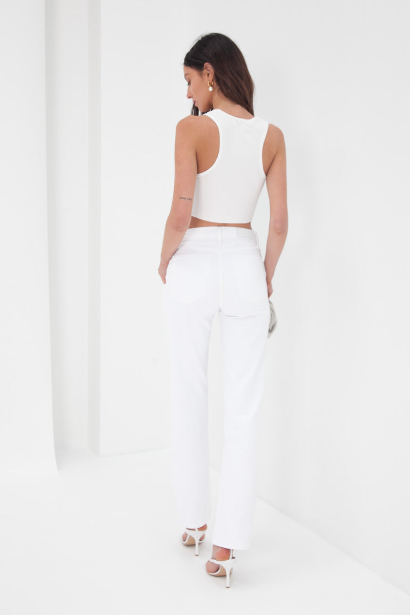 Crop Tank - White