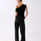 Rina Drape Top - Black